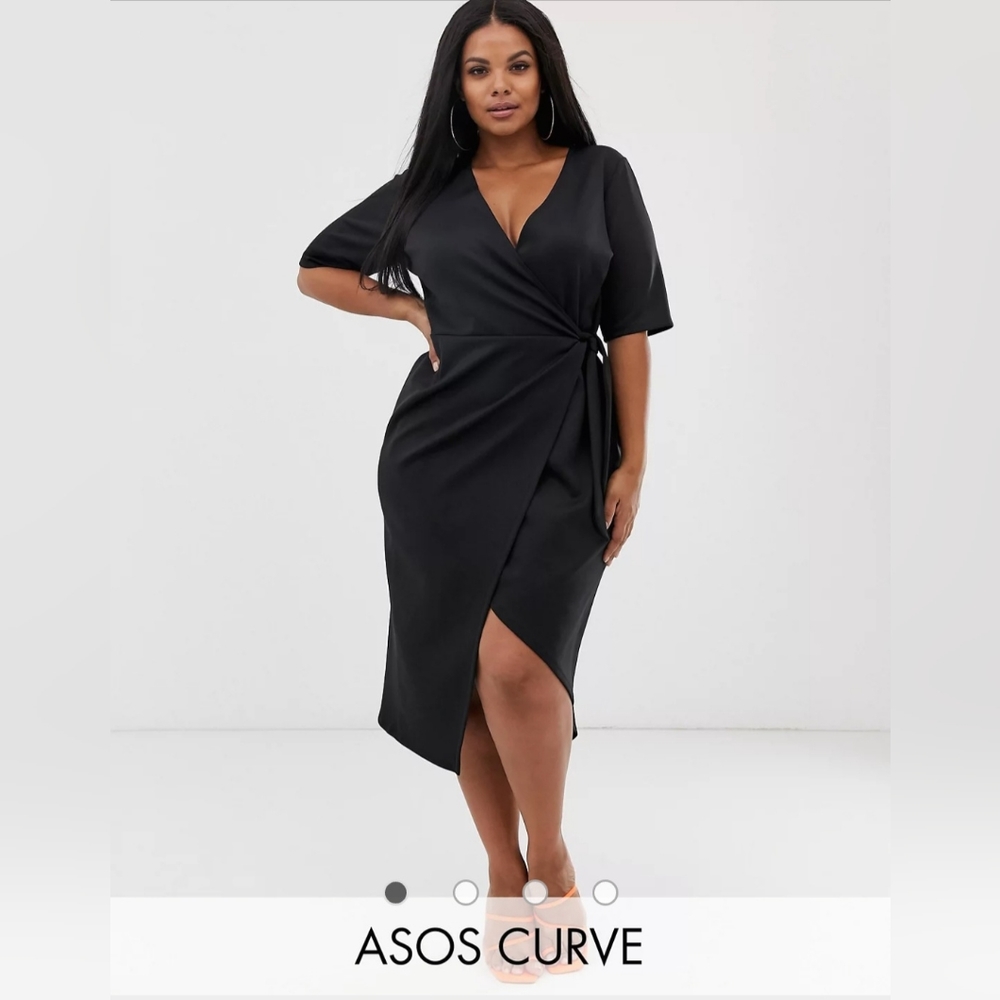 ASOS Curve midi wrap dress Size 24
